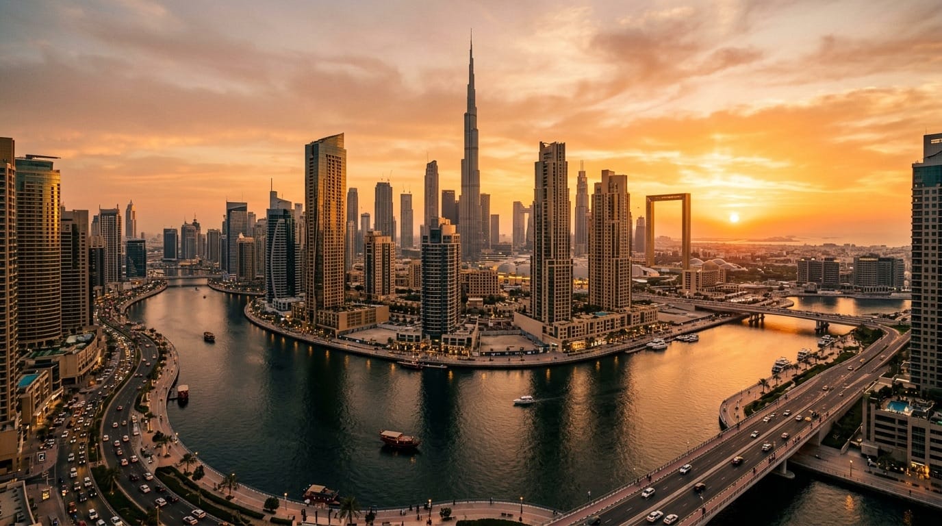 Cinematic Dubai skyline